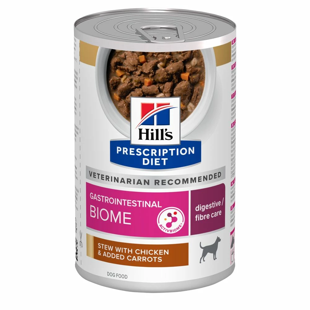 Hill's Prescription Diet Gastrointestinal Biome Mijoté Pour Chien 12x345g 1 Hill's Prescription Diet Gastrointestinal Biome Mijoté Pour Chien 12x345g