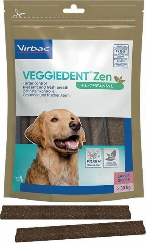 Virbac Veggiedent Zen Lamelles Pour Chien >30kg L 490G 1 Virbac Veggiedent Zen Lamelles Pour Chien >30kg L 490G