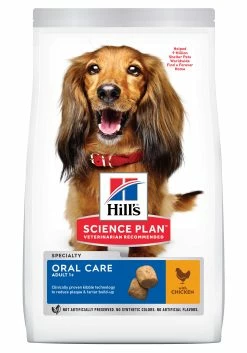 Hill's Science Plan Adult Oral Care Croquettes Pur Chien Au Poulet 12kg