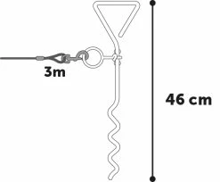 Flamingo Piquet D'attache Pilka 46cm Avec CÃ¢ble 3m -magasin d'aliments pour chiens 1a0f83937b842bd562696388a14acf7de2c27f72b2d639231e29efbefadd28fd