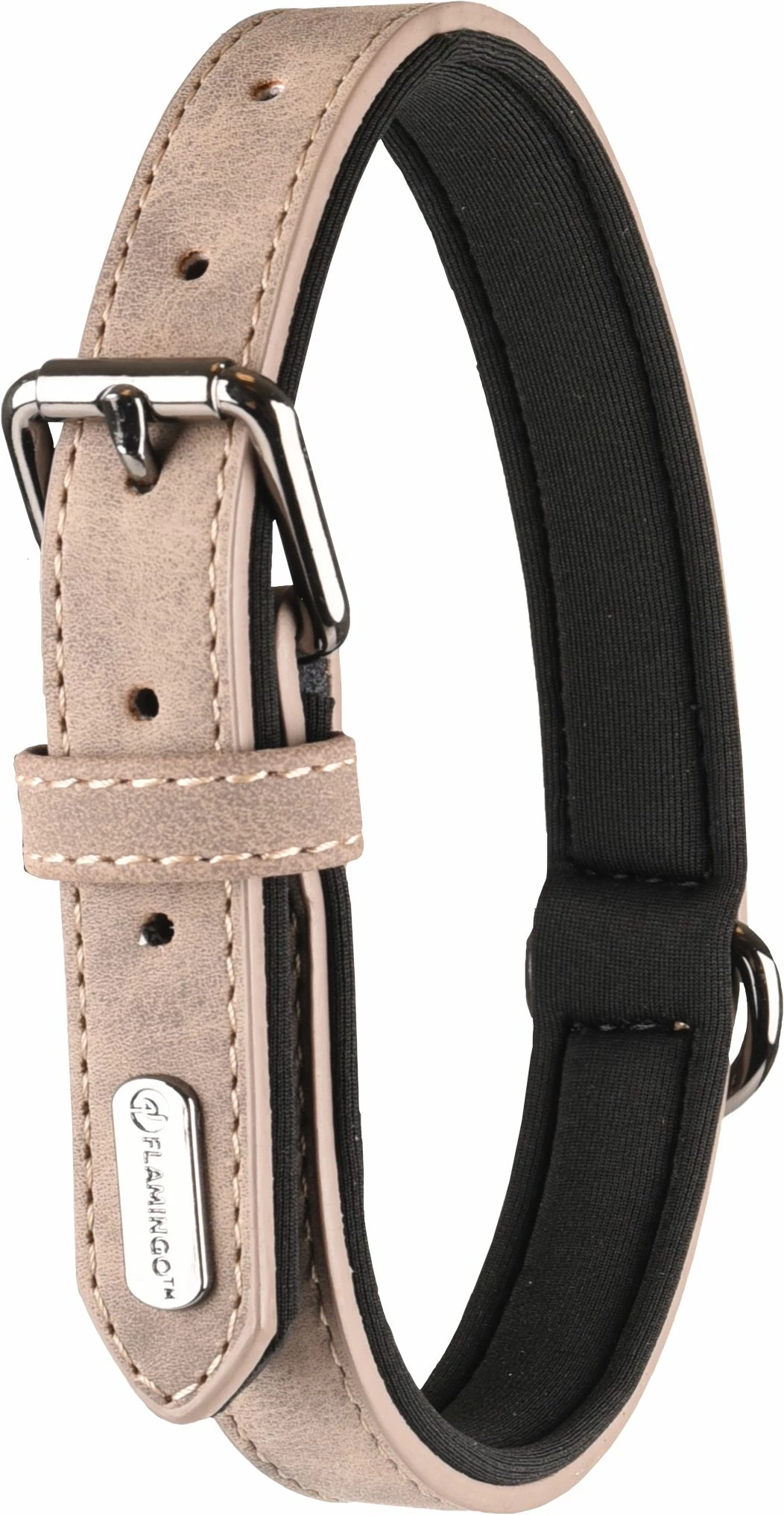 Flamingo Collier Delu Taupe 38/48cm 25mm 1 Flamingo Collier Delu Taupe 38/48cm 25mm