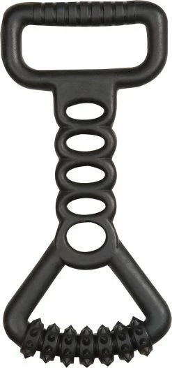 Flamingo Jouet Chien Gladiator à Tirer En Caoutchouc Noir 19x13x3,5cm