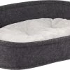 Flamingo Panier Xepp Feutre Oval Gris Foncé + Coussin Gris Clair 56x40x19cm