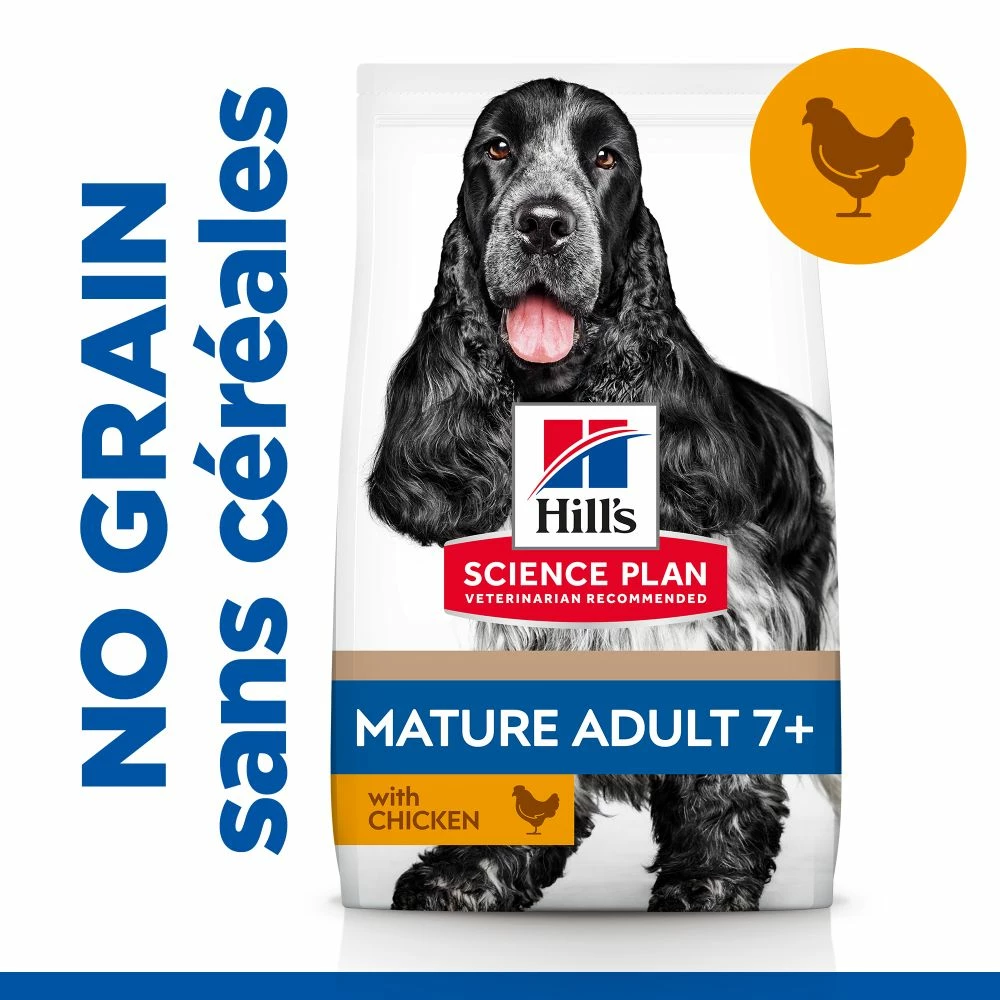 Hill's Science Plan No Grain Mature Croquettes Sans Céréales Pour Chien Âgé Au Poulet 3 Hill's Science Plan No Grain Mature Croquettes Sans Céréales Pour Chien Âgé Au Poulet – Image 3