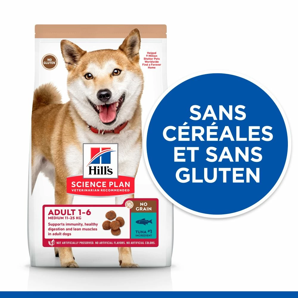 Hill's Science Plan No Grain Adult Croquettes Sans Céréales Pour Chien Adulte Au Thon - 14kg 3 Hill's Science Plan No Grain Adult Croquettes Sans Céréales Pour Chien Adulte Au Thon - 14kg – Image 3