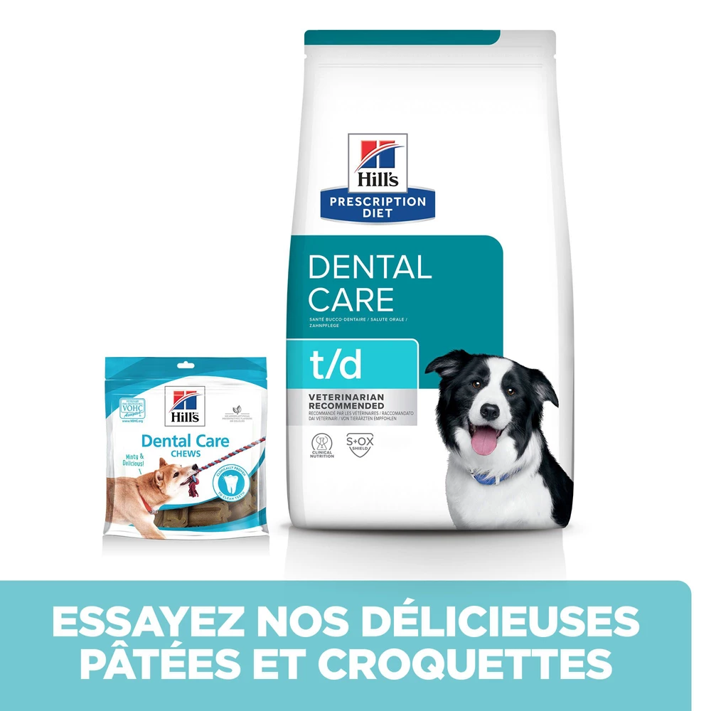 Hill's Presription Diet T/D Dental Care Croquettes Pour Chien Au Poulet - 4 Kg 6 Hill's Presription Diet T/D Dental Care Croquettes Pour Chien Au Poulet - 4 Kg – Image 6