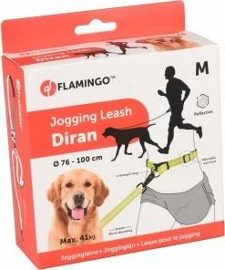 Flamingo Laisse Pour Le Jogging + Ceinture Ventrale Diran M Laisse 103cm / Ceinture 76-100cm -magasin d'aliments pour chiens 593113c6043795756501a20226f5fc3c8bb0168f44e95e03827078f88b754daf