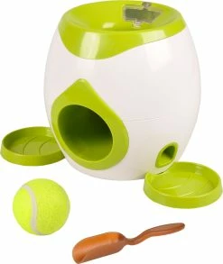 Flamingo Jouet Chien Wilson Jouet Automatique De Balle Et Friandises Interactif+ Balle De Tennis 18cm