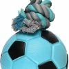 Flamingo Jouet Chien Tpr Sporty Ballon De Football+corde Bleu 12cm