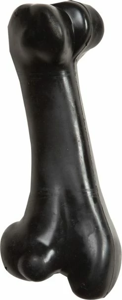 Flamingo Jouet Chien Gladiator Os L Noir En Caoutchouc 18cm