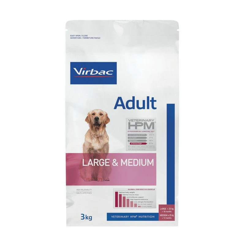 Virbac Veterinary Hpm Adult Large & Medium Pour Chien 3kg 2 Virbac Veterinary Hpm Adult Large & Medium Pour Chien 3kg – Image 2