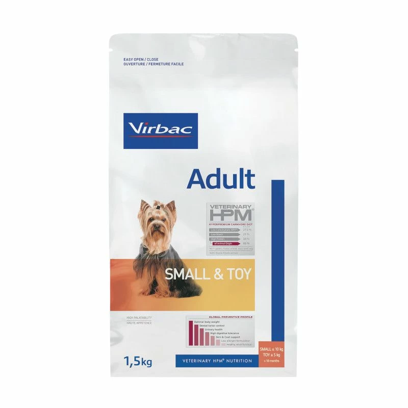 Virbac Veterinary Hpm Adult Small & Toy Pour Chien 1,5kg 1 Virbac Veterinary Hpm Adult Small & Toy Pour Chien 1,5kg