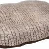 Flamingo Coussin Snoozzy Ovale Fermeture Eclair Brun 120x84x12cm