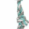 Flamingo Jouet Chien Jim Corde De Tirage 3 Noeuds En Coton Menthe/blanc/gris 60cm