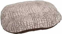 Flamingo Coussin Snoozzy Ovale Fermeture Eclair Brun 110x80x12cm