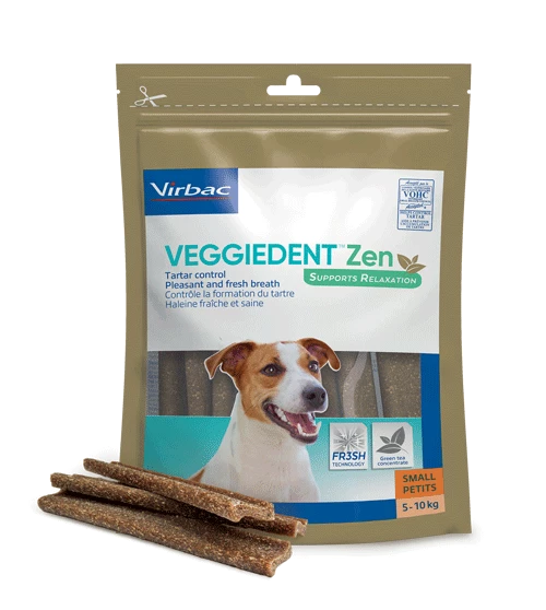 Virbac Veggiedent Zen Lamelles Pour Chien <10kg S 224G 1 Virbac Veggiedent Zen Lamelles Pour Chien <10kg S 224G