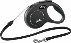 Laisse Flexi New Classic Cordon S/8m Noir