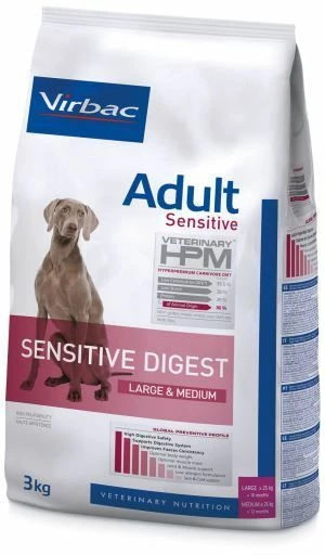 Virbac HPM Adult Sensitive Digest Large & Medium Pour Chien 3kg 1 Virbac HPM Adult Sensitive Digest Large & Medium Pour Chien 3kg